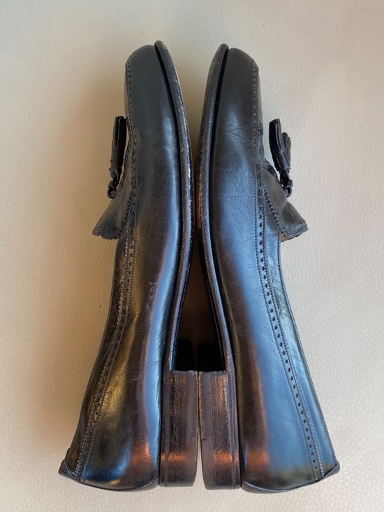 Bally Royce Tassel Loafers Black Leather Crocodile Embossed Dress Shoes 8.5M main image 5